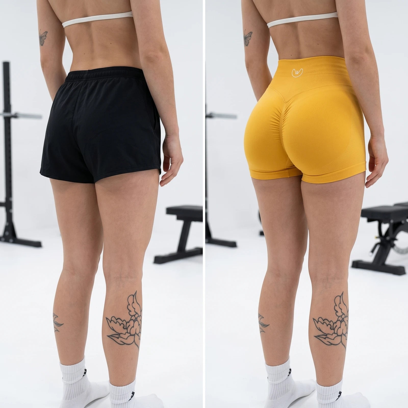 Comparativa short normal frente al Short Wisel